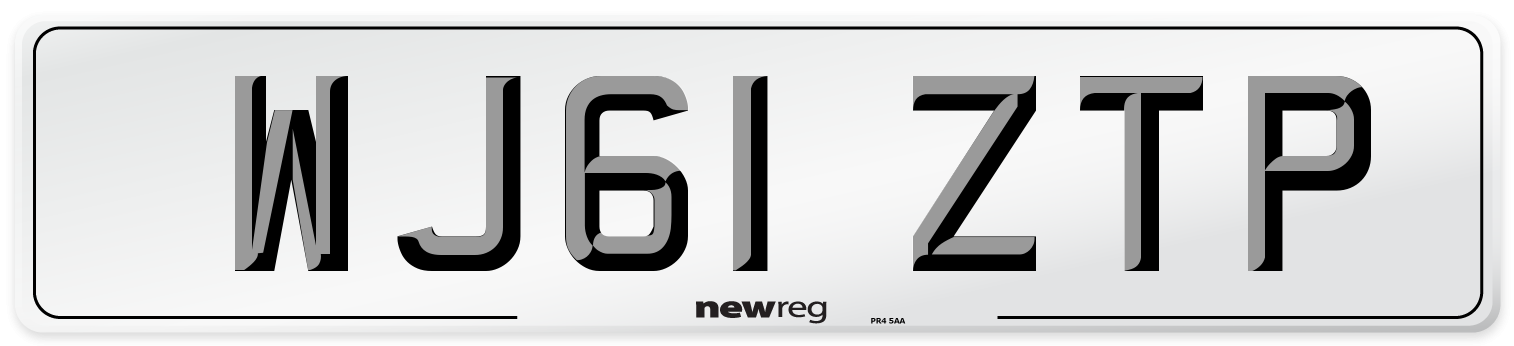 WJ61 ZTP Number Plate from New Reg